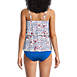Women's Chlorine Resistant Scoop Neck Tiered Tankini Swimsuit Top, Back