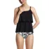 Women's Scoop Neck Tiered Tankini Swimsuit Top, Front