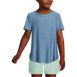 Girls Short Sleeve Active Curved Hem Tee, Front