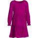 Girls Long Sleeve Tiered Knit Dress, Back