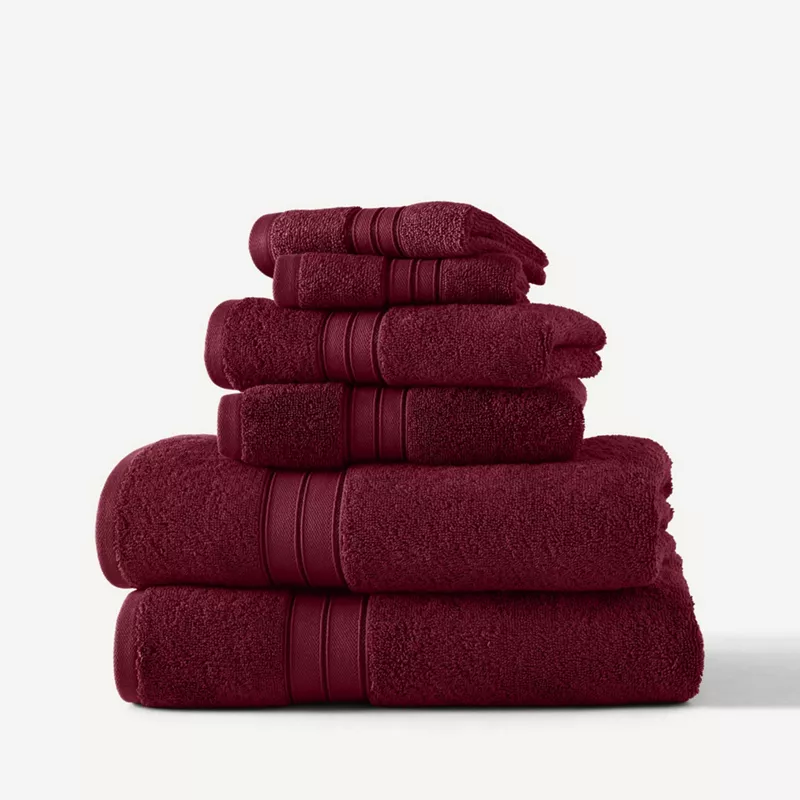 Blue Loom Liam Bleach Friendly Cotton 6 Piece Bath Towel Set, alternative image