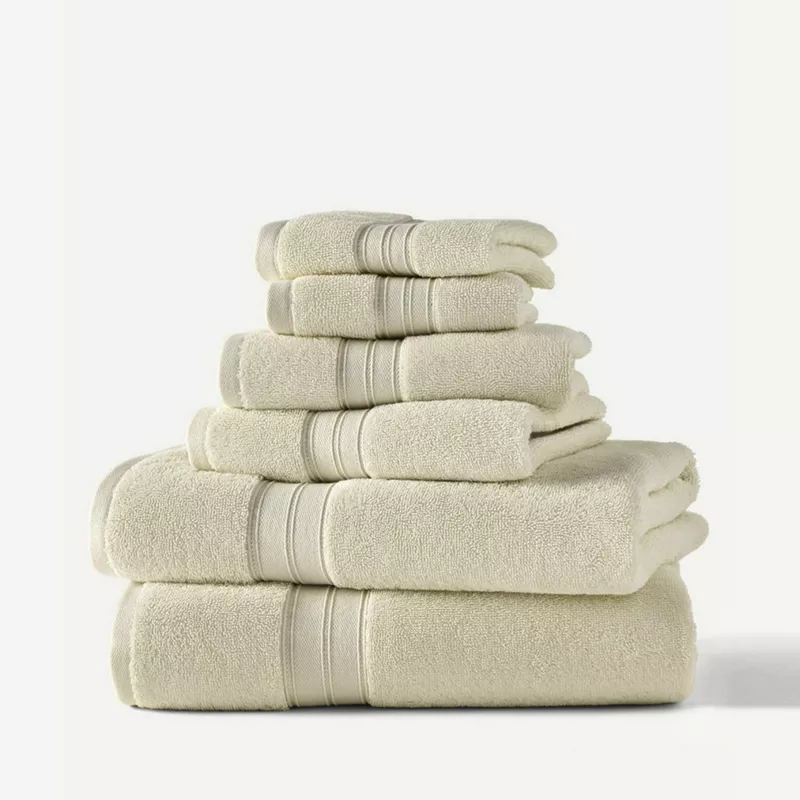 Blue Loom Liam Bleach Friendly Cotton 6 Piece Bath Towel Set, alternative image