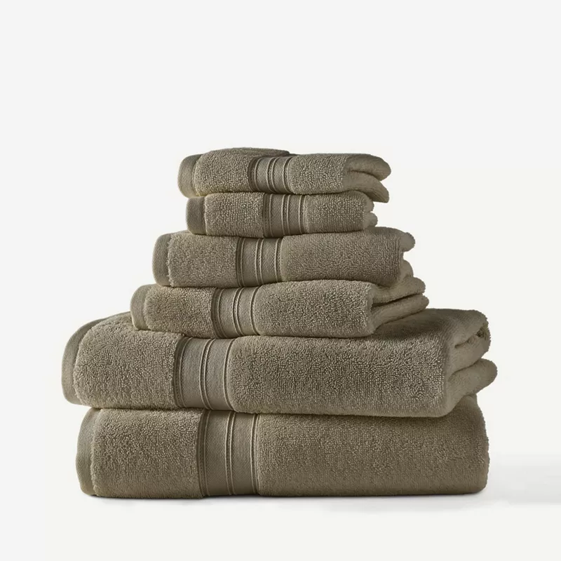 Blue Loom Liam Bleach Friendly Cotton 6 Piece Bath Towel Set, alternative image