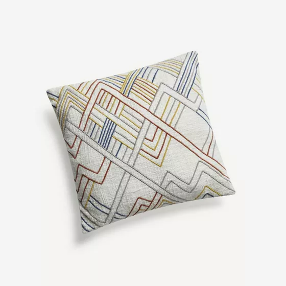 Blue Loom Savanah Lattice Cord Cotton Decorative Throw Pillow - primary