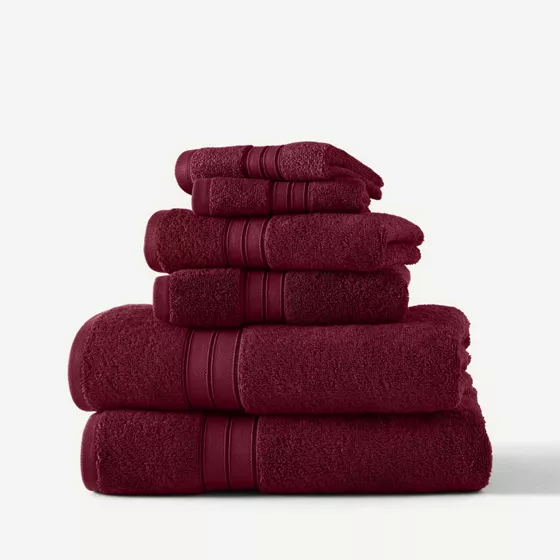 Blue Loom Liam Odor Resistant Cotton 6 Piece Bath Towel Set - primary