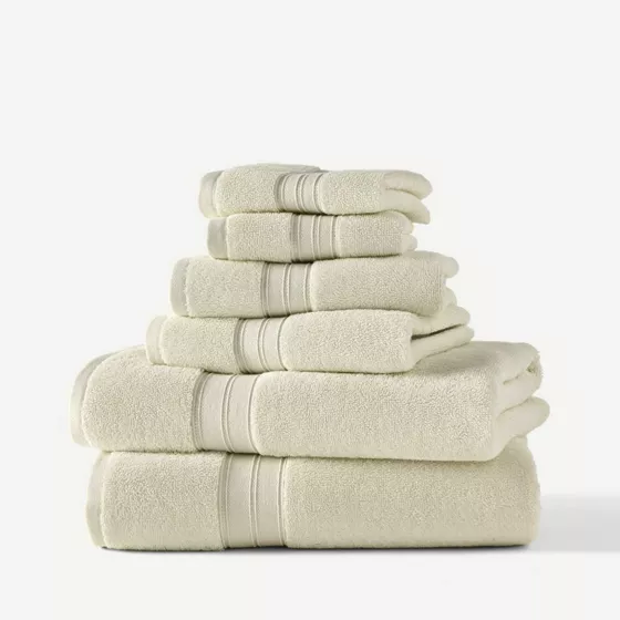 Blue Loom Liam Odor Resistant Cotton 6 Piece Bath Towel Set - primary