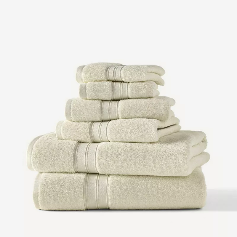 Blue Loom Liam Odor Resistant Cotton 6 Piece Bath Towel Set, alternative image
