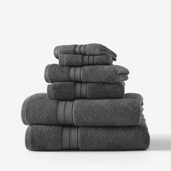 Blue Loom Liam Odor Resistant Cotton 6 Piece Bath Towel Set - primary