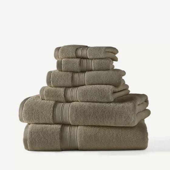 Blue Loom Liam Odor Resistant Cotton 6 Piece Bath Towel Set - primary