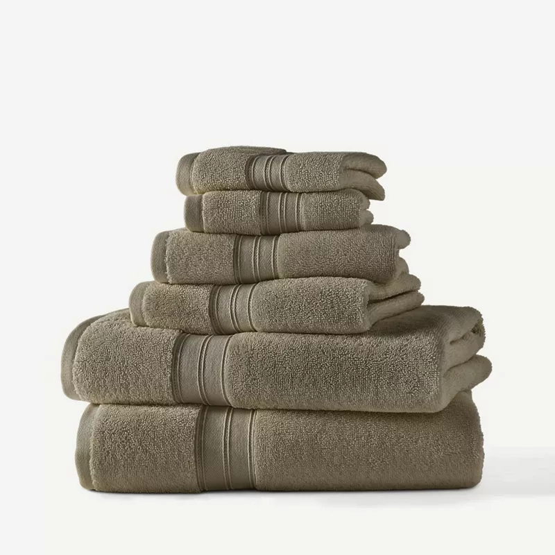 Blue Loom Liam Odor Resistant Cotton 6 Piece Bath Towel Set, alternative image