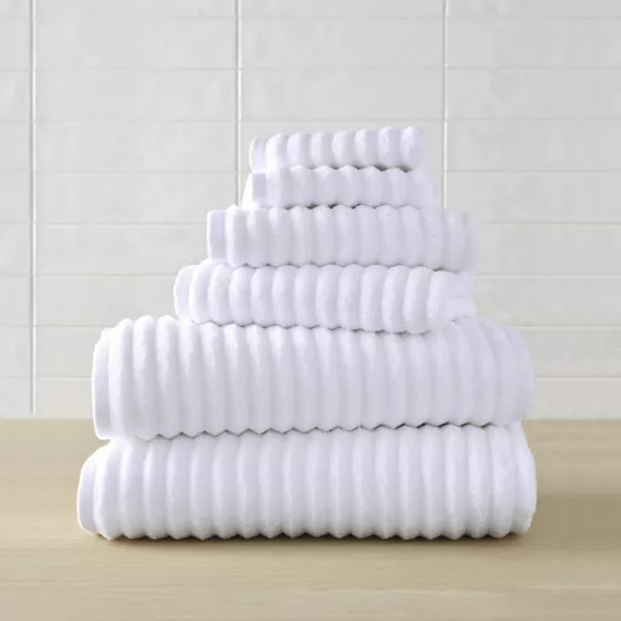 Blue Loom Mason 6 Piece Cotton Bath Towel Set - primary
