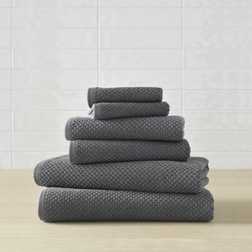 The Bamboo Collection Bath Towel 30x56 Charcoal - Diamond Towel