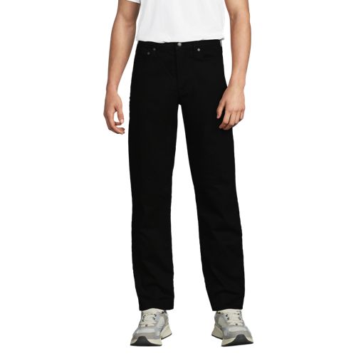  Lands' End Stretch-jeans Mit Flanellfutter, Classic Fit, Herren, Größe:56 71 Regular, Schwarz, Elasthan/baumwoll-mischung, By Lands' End 