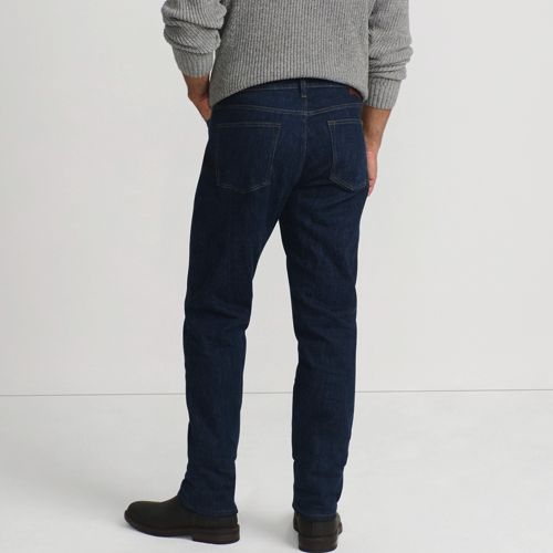  Lands' End Stretch-jeans Mit Flanellfutter, Classic Fit, Herren, Größe:54 71 Regular, Blau, Elasthan/baumwoll-mischung, By Lands' End 