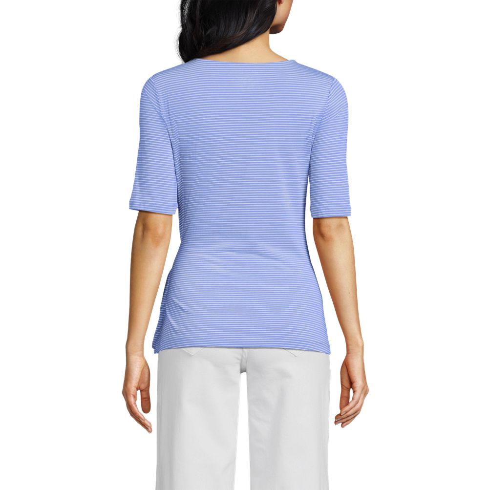 Women's Lightweight Jersey Tie Front Top | Lands' End