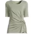 Women's Plus Size Lightweight Jersey Tie Front Top, Front
