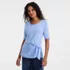 Women's Lightweight Jersey Tie Front Top, Front