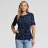 Women's Lightweight Jersey Tie Front Top, Front