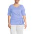 Women's Plus Size Lightweight Jersey Tie Front Top, Front