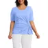 Women's Plus Size Lightweight Jersey Tie Front Top, Front
