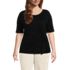 Women's Plus Size Lightweight Jersey Tie Front Top, Front