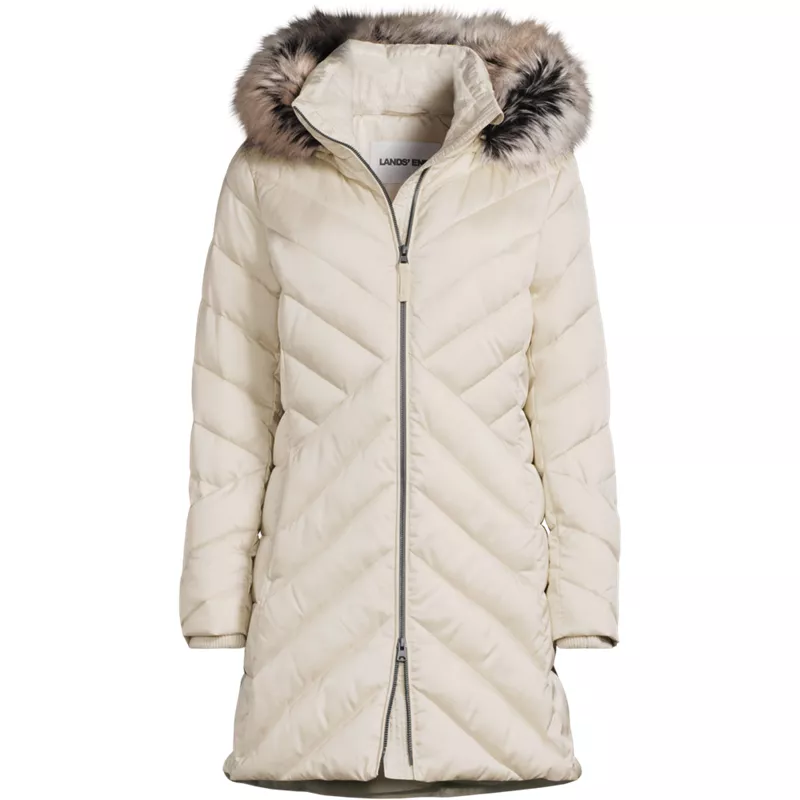 Women's Plus Size FeatherFree Cozy Fleece Lined Winter Coat, Front