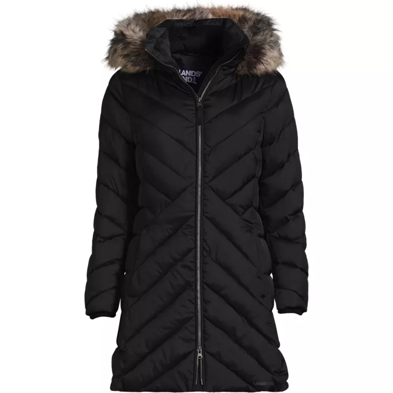 Women's Plus Size FeatherFree Cozy Fleece Lined Winter Coat, Front