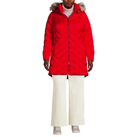 Red Coats for Plus Size Lands End
