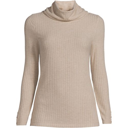 Women's Long Sleeve Wide Rib Turtleneck