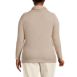 Women's Plus Size Long Sleeve Wide Rib Turtleneck, Back