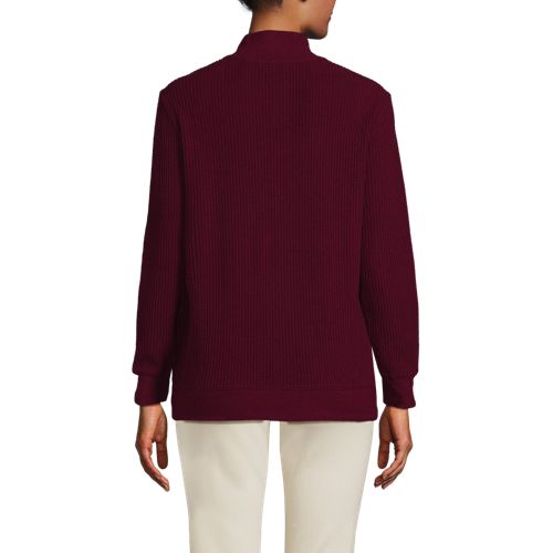 Women's Waffle Knit Button Placket Top - image 3