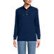 Women's Waffle Knit Button Placket Top, Front