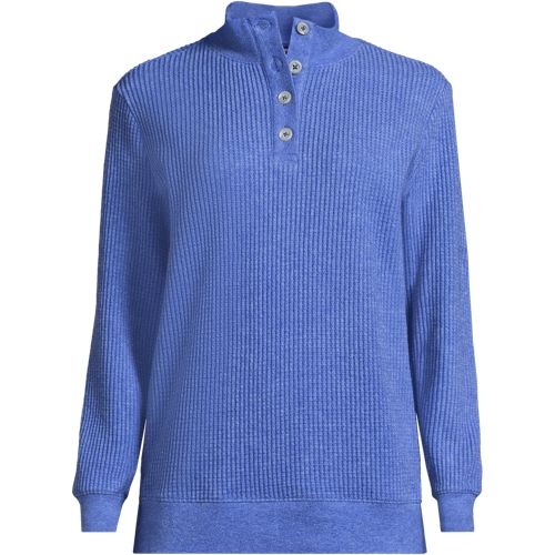 Women's Waffle Knit Button Placket Top - image 5