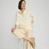 Women's Waffle Knit Button Placket Top, alternative image