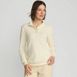 Women's Waffle Knit Button Placket Top, Front