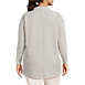 Women's Plus Size Long Sleeve Textured Pique Funnel Neck Tunic, Back