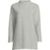 Women's Petite Long Sleeve Textured Pique Funnel Neck Tunic, Front