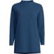 Women's Long Sleeve Textured Pique Funnel Neck Tunic, Front