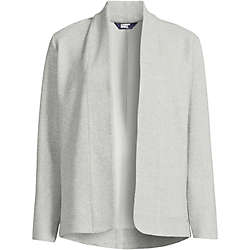 Women's Long Sleeve Textured Pique Cardigan, Front