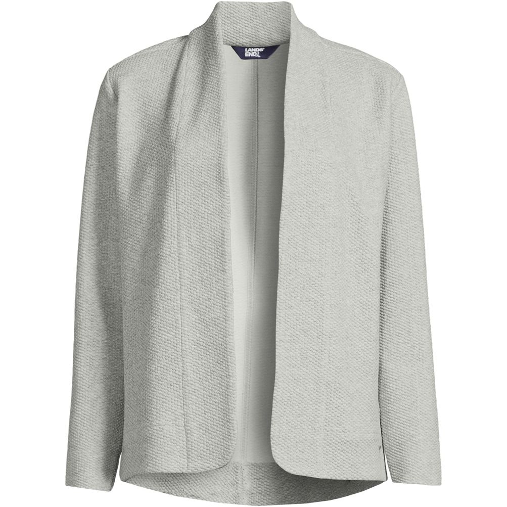 Women's Long Sleeve Textured Pique Cardigan