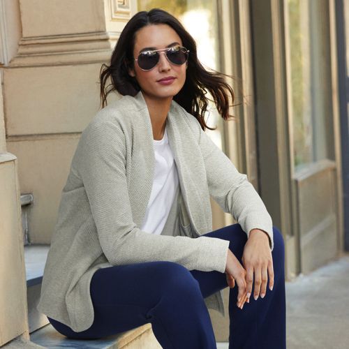 Women's Cotton Modal Crew Cardigan