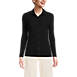 Women's Long Sleeve Wide Rib Button Front Polo, Front