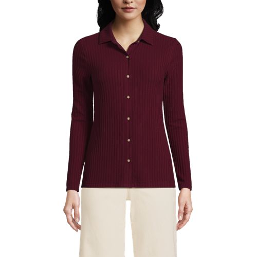 lands end women's long sleeve polo shirts