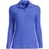 Women's Plus Size Long Sleeve Wide Rib Button Front Polo, Front