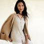 Women's Long Sleeve Wide Rib Button Front Polo