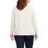 Women's Plus Size Waffle Knit Button Placket Top, Back