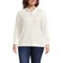 Women's Plus Size Waffle Knit Button Placket Top, Front