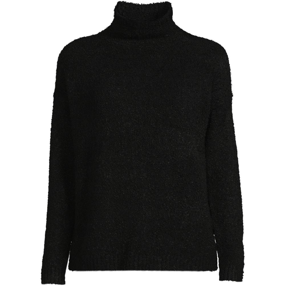 Teddy Sweater with Chunky Chain Stitch Neckline - Navy