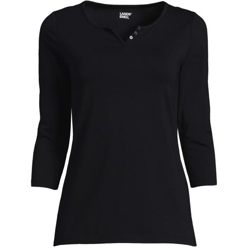 売れ筋商品|||ランズエンド Tシャツ トップス レディース Women's Lightweight Jersey Skimming Elbow Sleeve Crew Neck T-shirt Deep sea navy tiny stripe Lands' End Womens Elbow Sleeve Lightweight Jersey Crew Neck