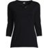 Women's 3/4 Sleeve Lightweight Jersey Henley Top, Front